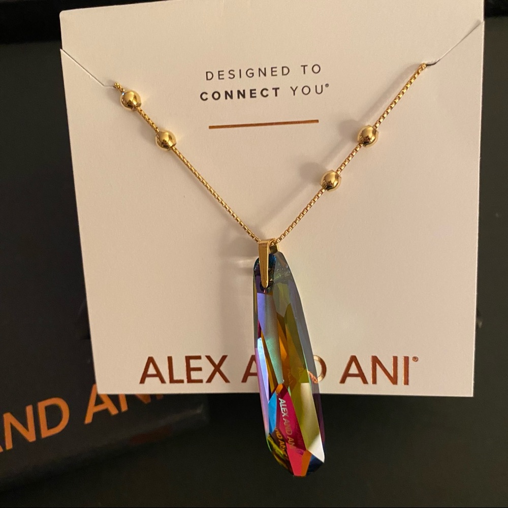 ALEX AND ANI CRYSTAL INFUSION PENDANT, MERMAID